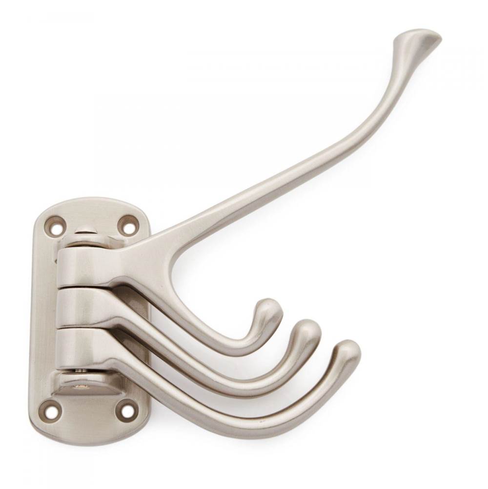 RK International - Triple Pronged Hook - Satin Nickel