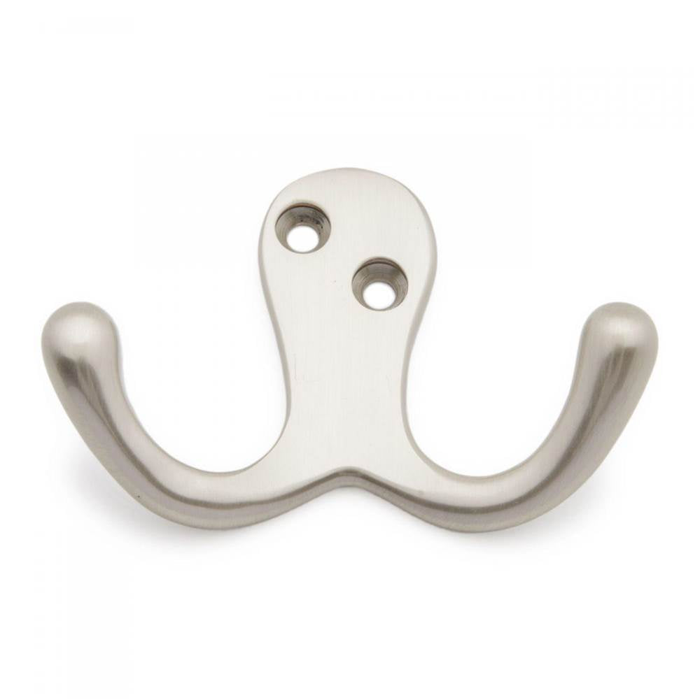 RK International - Two Pronged Flared Small Hook - Satin Nickel