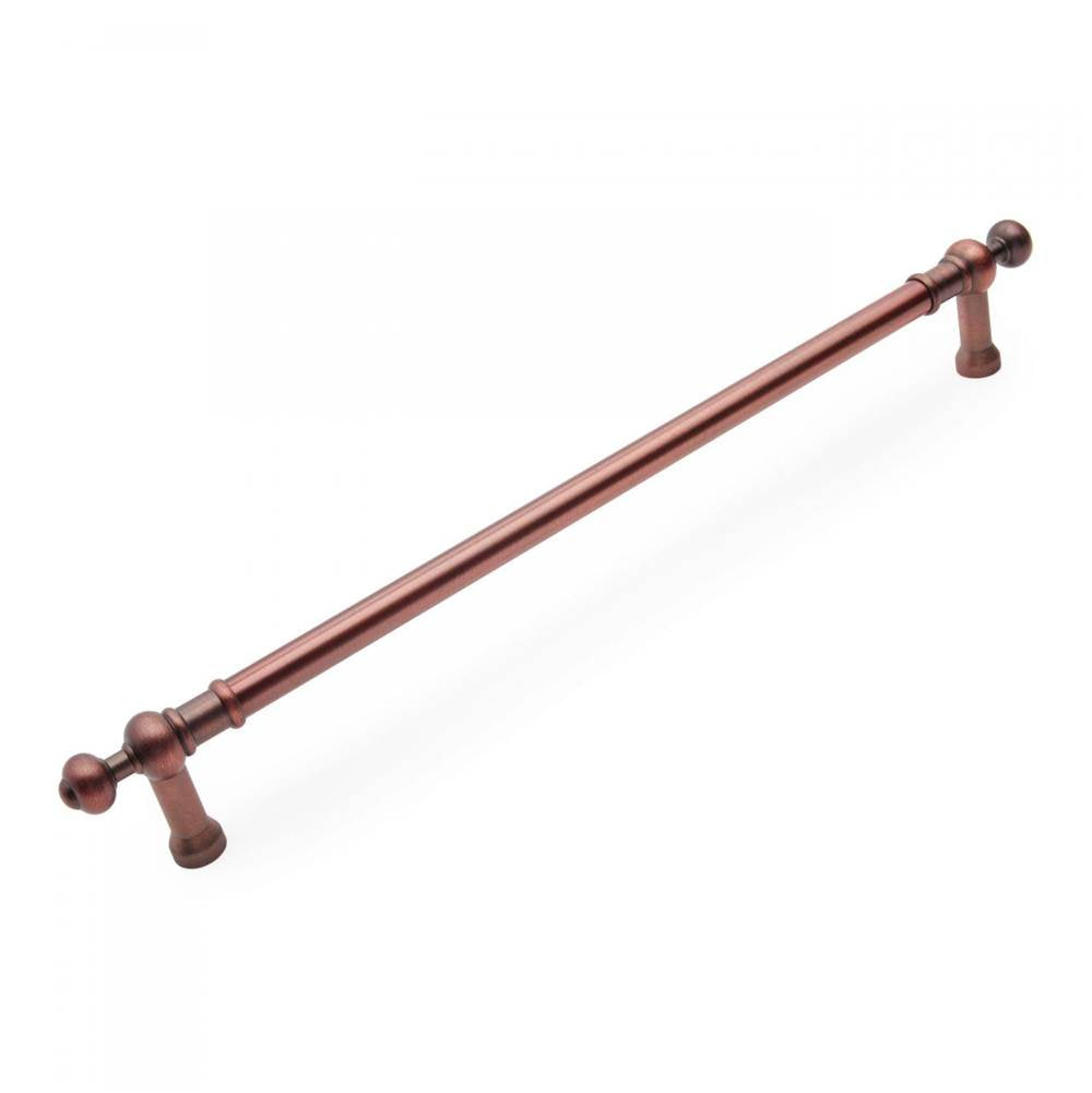RK International - 18'' c/c Plain Appliance Pull with Decorative Ends - Distressed Copper