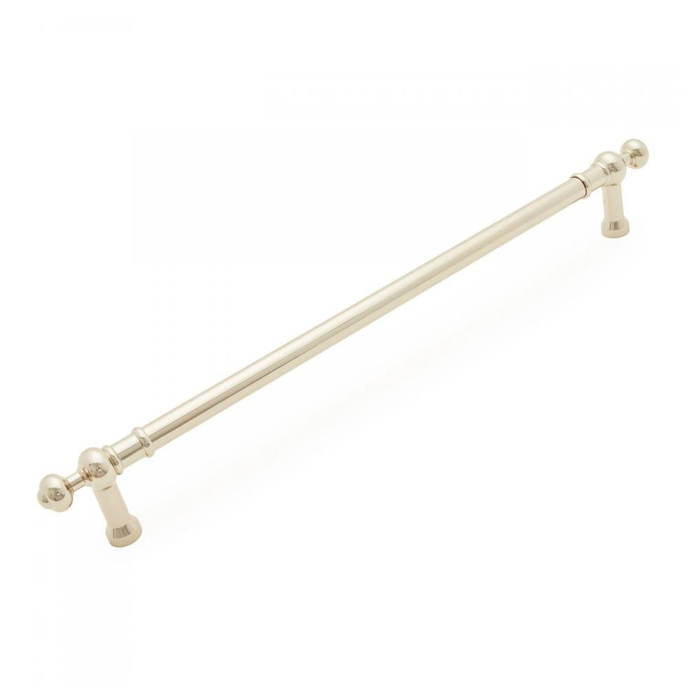 RK International - 18'' c/c Plain Appliance Pull with Decorative Ends - Polished Nickel