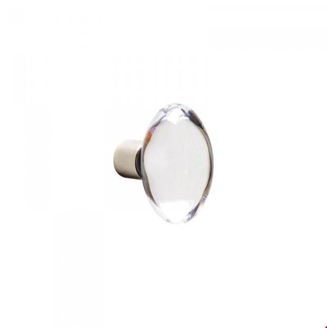 Rocky Mountain Hardware - Cabinet Hardware Cabinet Knob, Oval, Crystal
