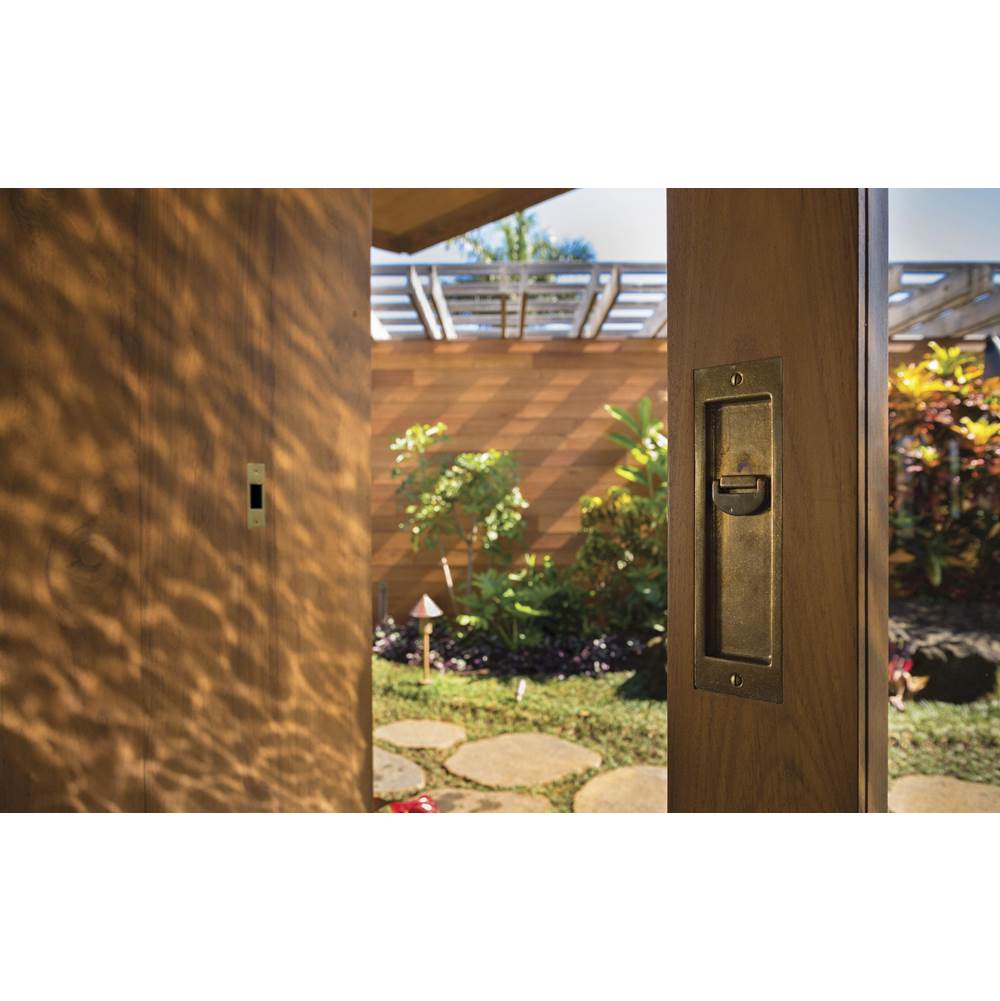 Rectangular Escutcheon Sliding Door Lock, Single, Entry