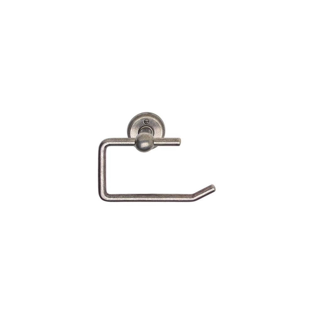 Rocky Mountain Hardware - Round Escutcheon Toilet Paper Holder, horizontal, single post