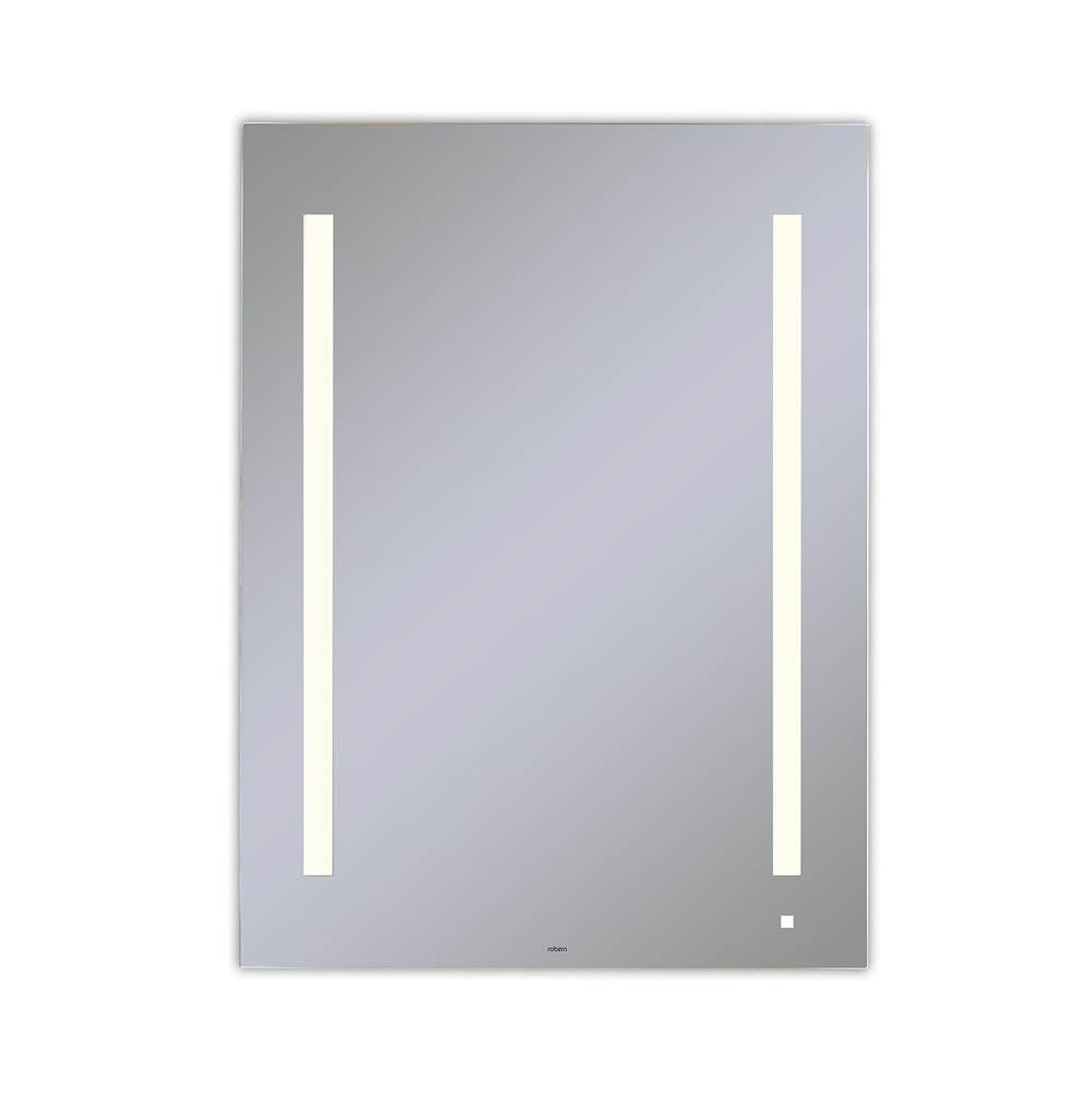 Robern - AiO Lighted Mirror, 30'' x 40'' x 1-1/2'', LUM Lighting, 2700K Temperature (Warm Light), Dimmable, OM Audio, USB Charging Ports