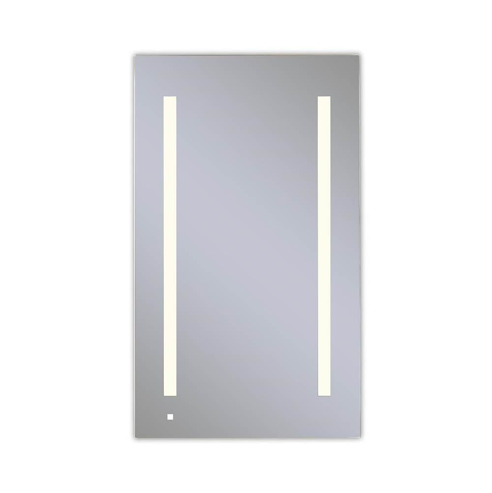 Robern - AiO Lighted Cabinet, 24'' x 40'' x 4'', LUM Lighting, 2700K Temperature (Warm Light), Dimmable, OM Audio, Electrical Outlet, USB Right Hinge