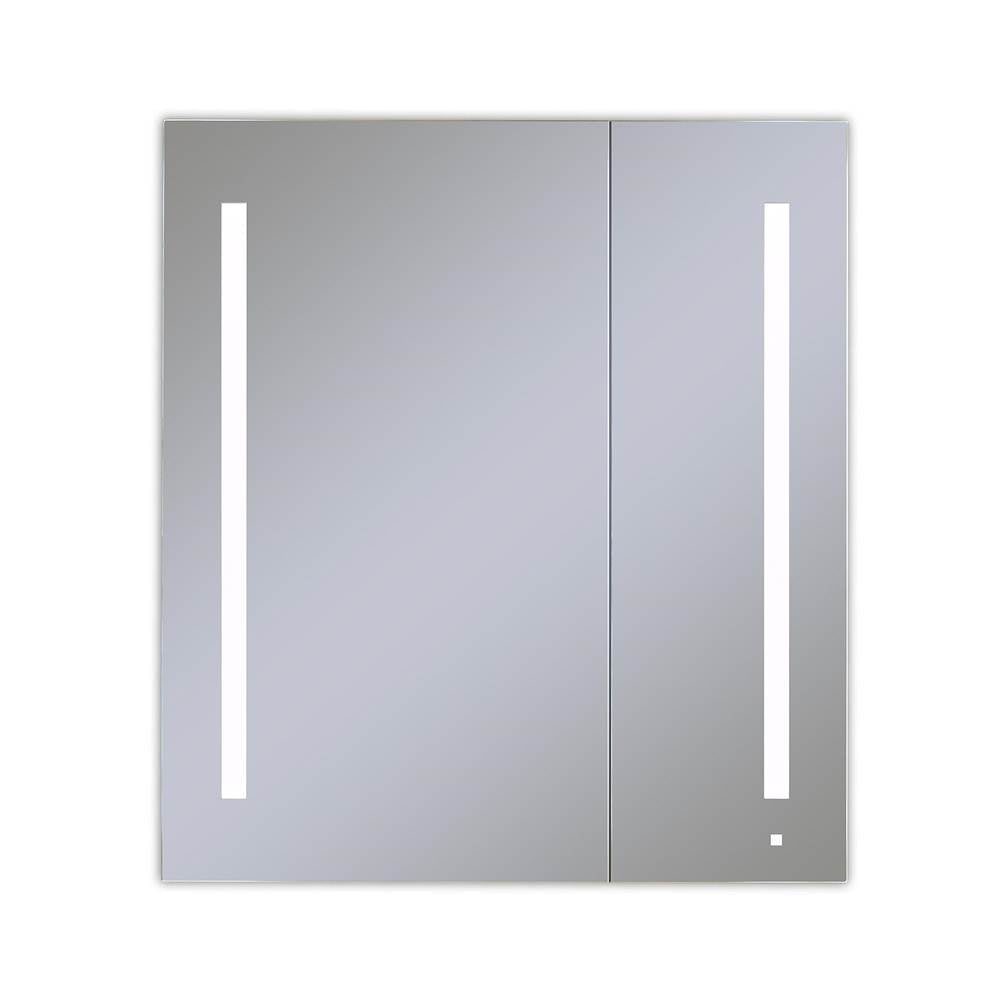 Robern - AiO Lighted Cabinet, 36'' x 40'' x 4'', Two Door, LUM Lighting, 4000K Temperature (Cool Light), Dimmable, OM Audio, Electrical Outlet, USB Left Hinge
