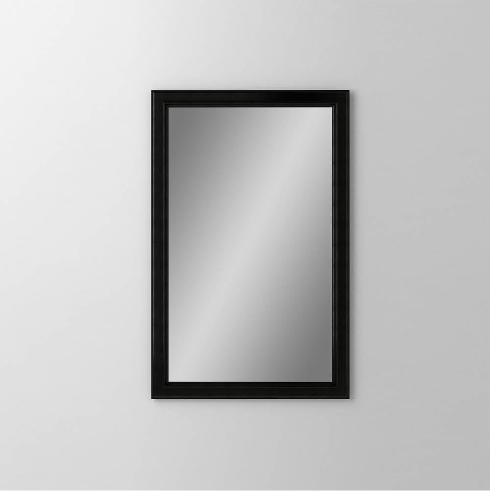 Robern - Main Line Mirror, 20'' x 30'' x 1-5/8'', Bryn Mawr Frame, Brushed Black - Brushed Black