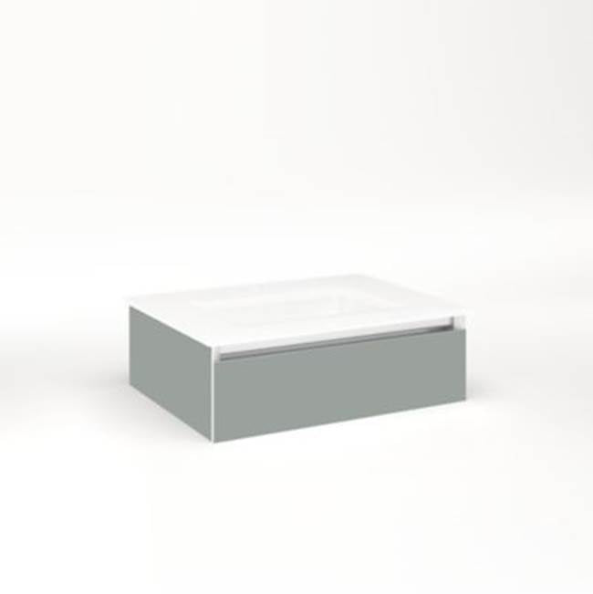 Robern - Cartesian, 24X7.5X18,Mat Gry,Plumb, Snl - Matte Gray