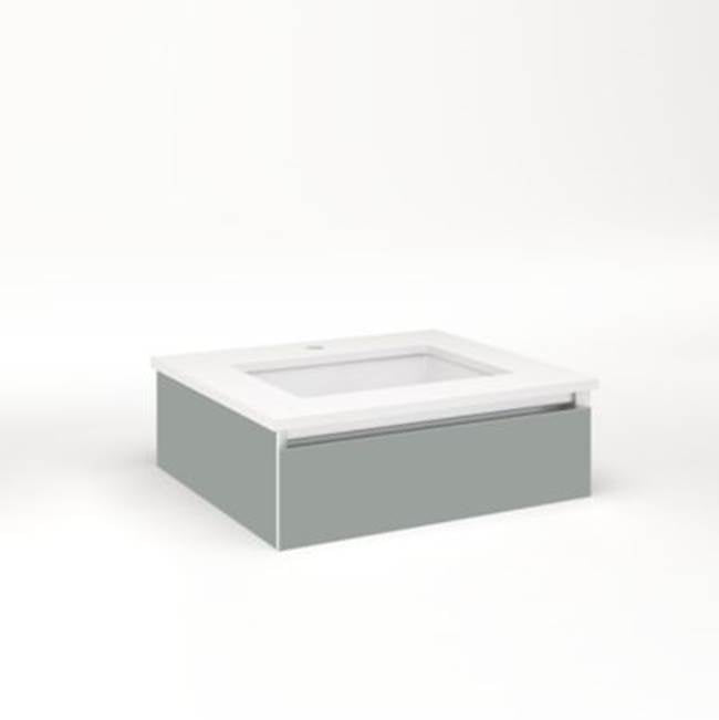Robern - Cartesian, 24X7.5X21,Mat Gry,Plumb, Snl - Matte Gray