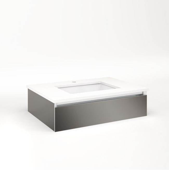 Robern - CARTESIAN,30X7.5X21,TGM,FIX,SNL - Tinted Gray Mirror