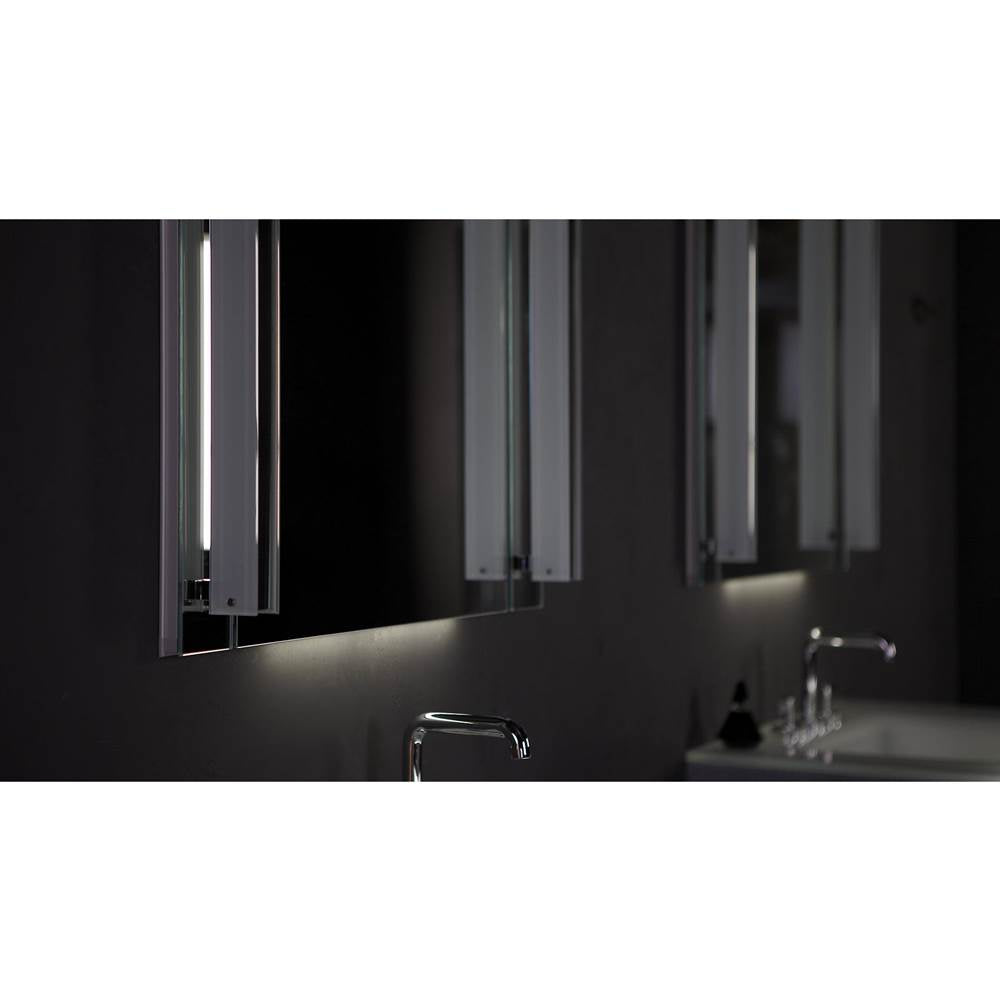 M Series Cabinet, 12'' x 40'' x 4'', Flat Top, Polished Edge, Right Hinge, Electric