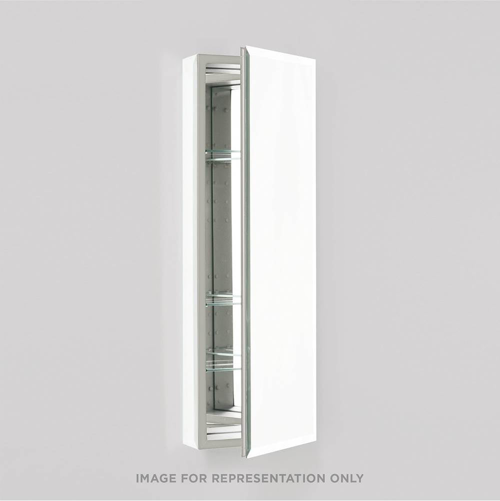 Robern - PL Series Cabinet, 15-1/4'' x 39-3/8'' x 4'', Flat Top, Bevel Edge, Non-Handed (Reversible), Classic Gray Interior, Non-Electric