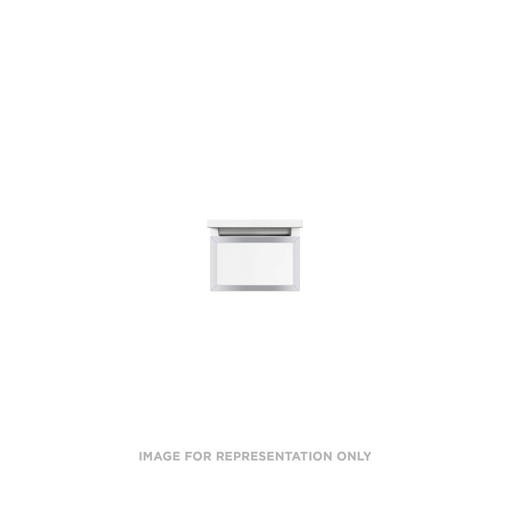 Robern - Profiles Framed Vanity, 12'' x 7-1/2'' x 18'', Tinted Gray Mirror, Chrome Frame, Full Drawer, Selectable Night Light, 27 - Tinted Gray Mirror