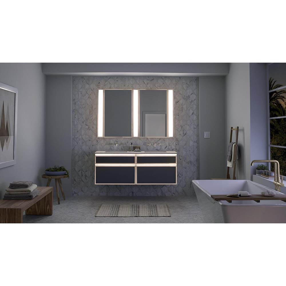 Profiles Framed Lighting, 3-1/2'' x 40'' x 4-5/8'', Polished Nickel, Variable 2700K to 5600K Temperature (Warm to Cool Light)