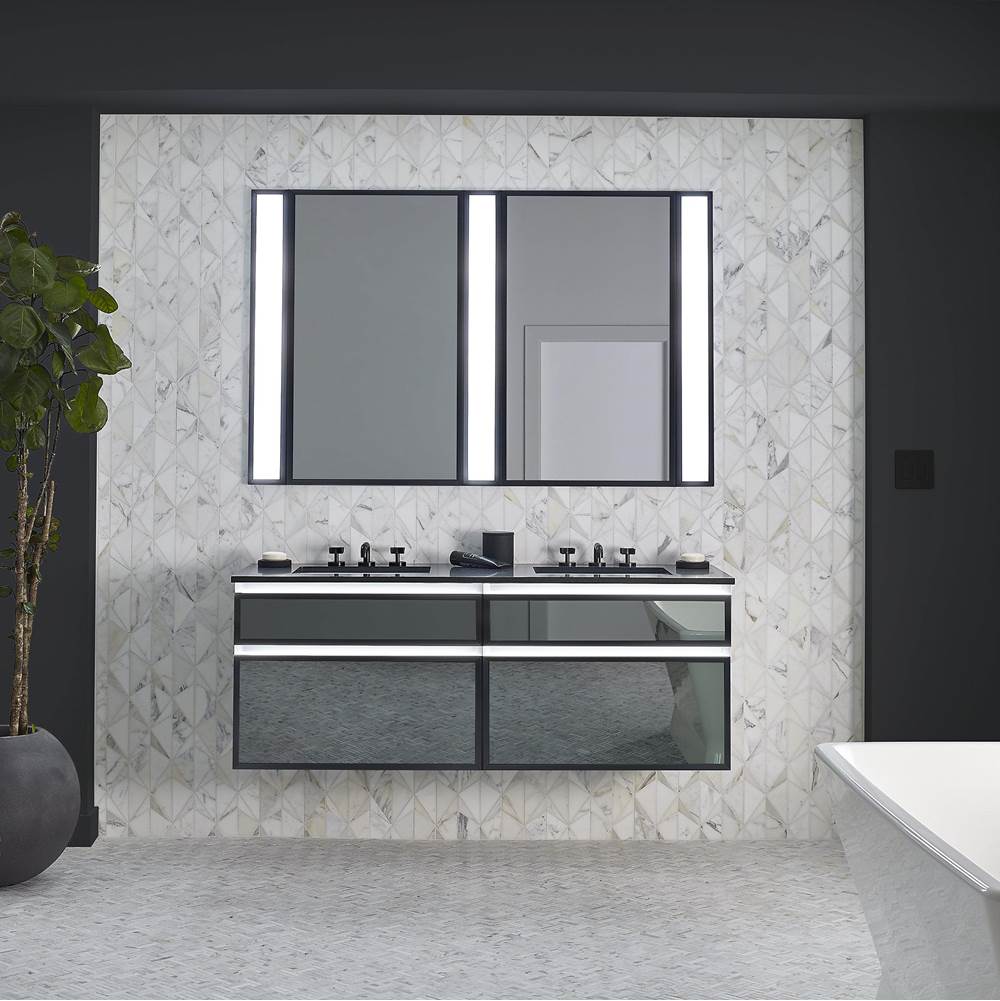 Profiles Framed Lighting, 5'' x 40'' x 4-5/8'', Matte Black, Variable 2700K to 5600K Temperature (Warm to Cool Light)