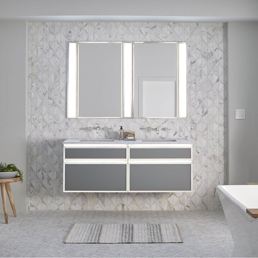 Profiles Framed Lighting, 5'' x 40'' x 4-5/8'', Polished Nickel, Variable 2700K to 5600K Temperature (Warm to Cool Light)