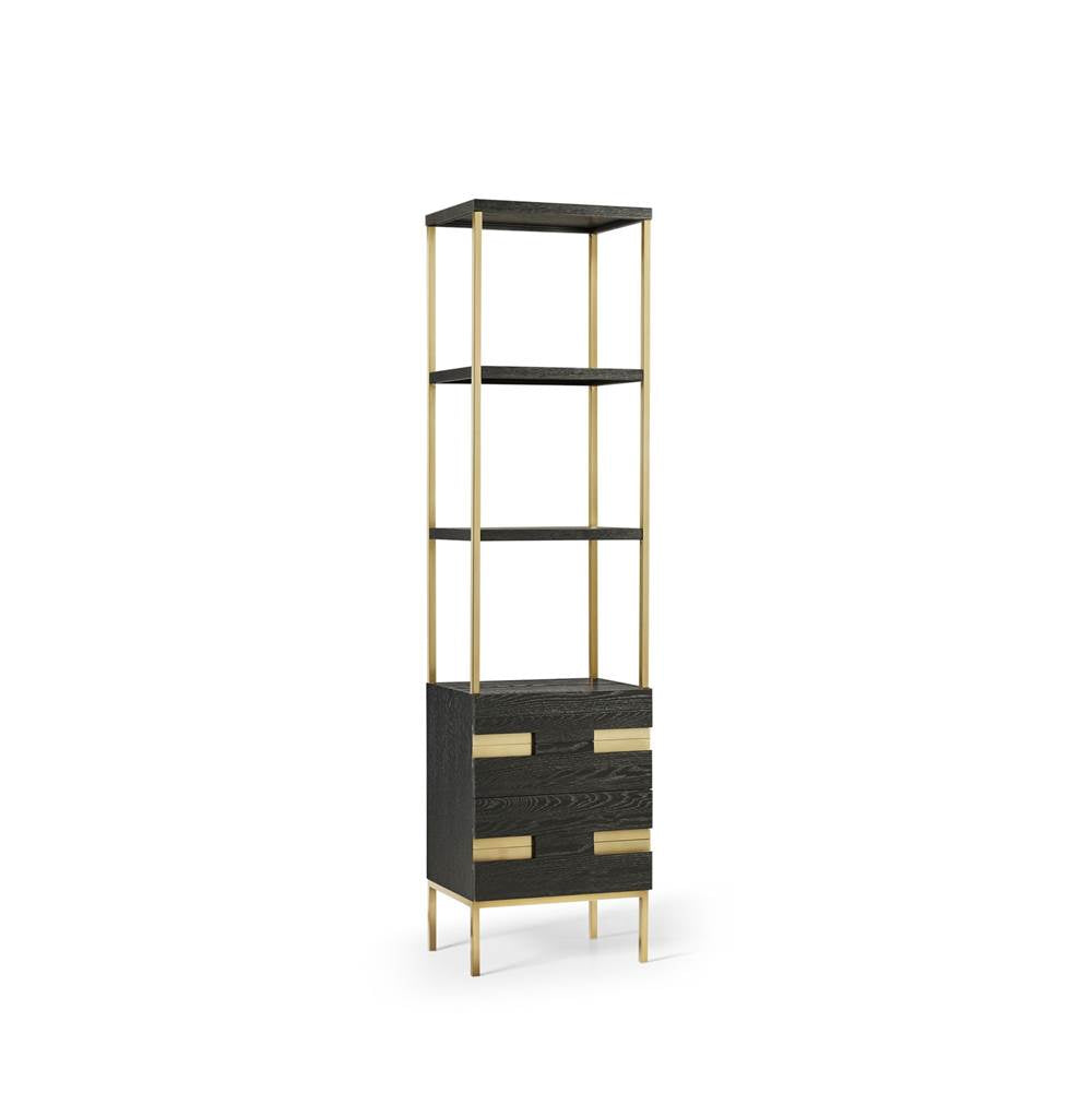 Sendai 20'' X 80'' X 16'' Linen Cabinet In Natural Gray With Brushed Pewter Finish