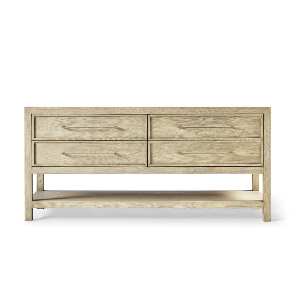 Robern - Skaarsgard Vanity, 60'' X 34'' X 23'', Rustic Oak With Brushed Pewter, No Vanity Top - Rustic Oak And Brushed Pewter