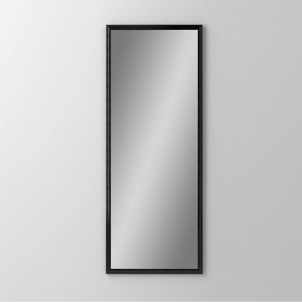 Robern - Main Line Mirror, 16'' x 40'' x 1-5/8'', Rosemont Frame, Brushed Black - Brushed Black
