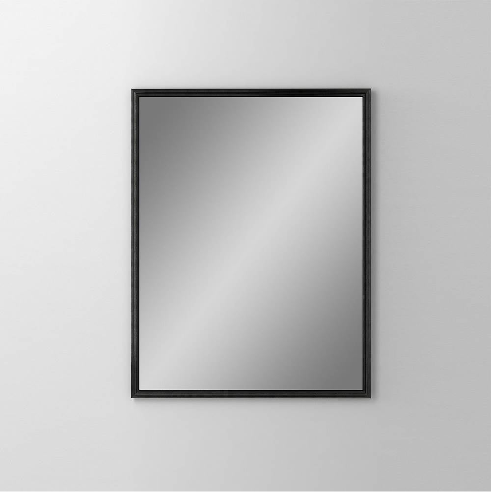 Robern - Main Line Mirror, 24'' x 30'' x 1-5/8'', Rosemont Frame, Brushed Black - Brushed Black