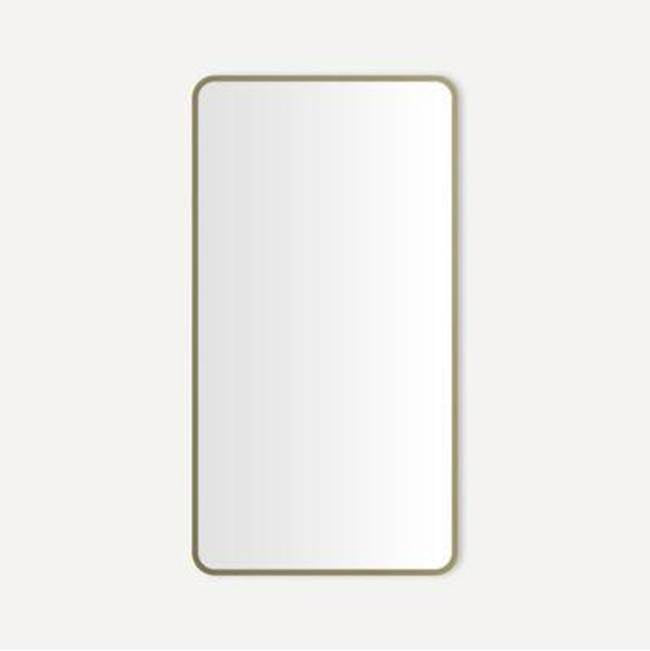 Robern - MIRROR, ROUND CORNER METAL 2444, AGD BRS - Aged Brass