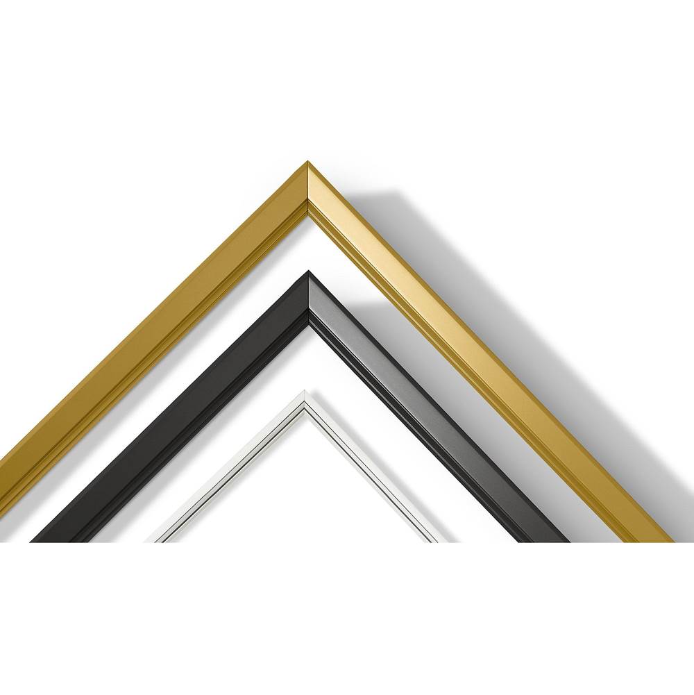 Sculpt Lighted Mirror, 31'' x 41'' x 2-1/4'', Slim Museum Frame, Matte Black, Perimeter Light Pattern, 2700K Color Temperature (Warm White)