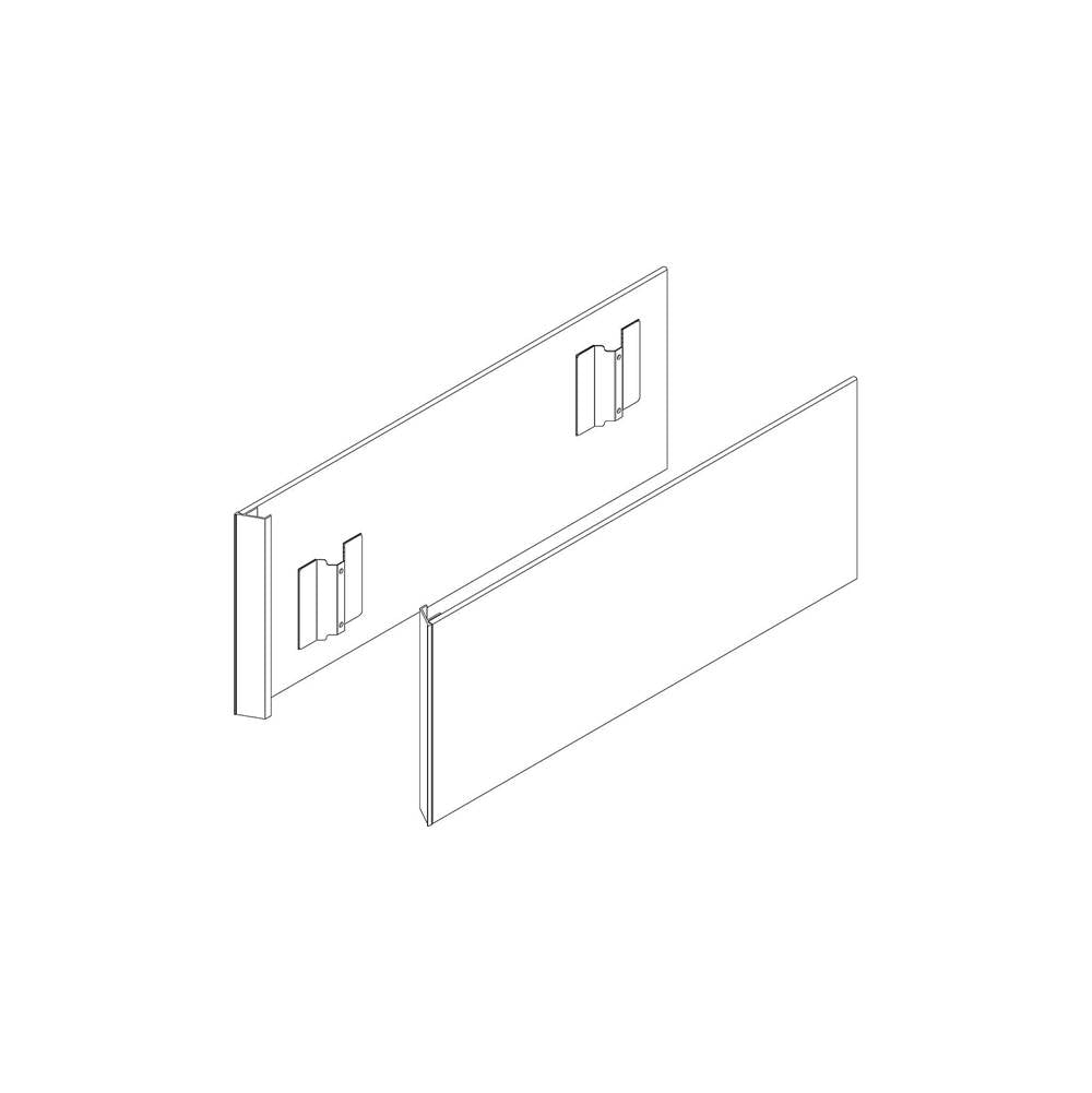 Robern - Cartesian and Profiles Side Kit, 15'' H x 21'' D, Pair Side Kits, White - White