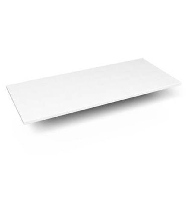 Robern - Engineered Stone Vanity Top, 43'' x 19'' x 3/4'', Dry Top, Quartz White