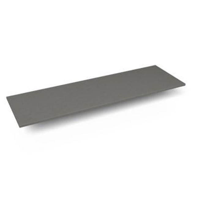 Robern - Engineered Stone Vanity Top, 61'' x 19'' x 3/4'', Dry Top, Stone Gray