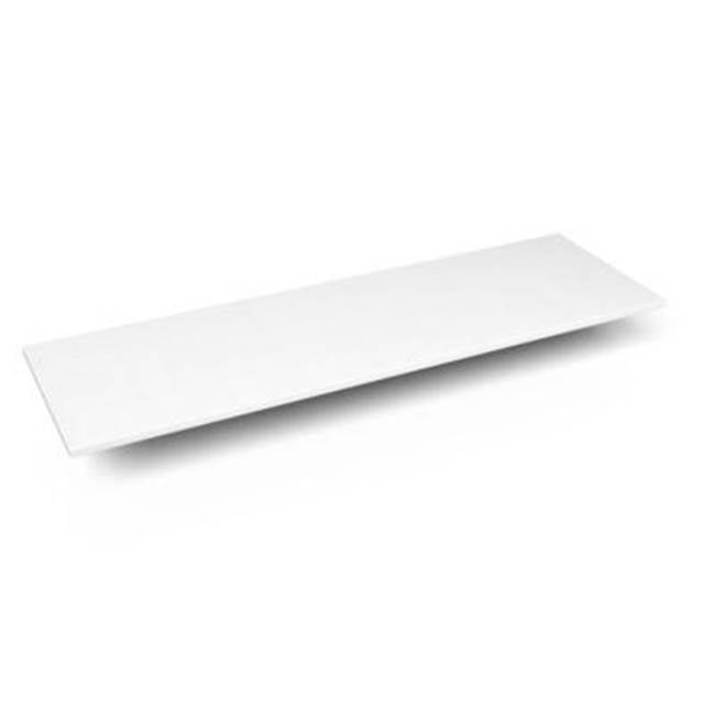 Robern - Engineered Stone Vanity Top, 61'' x 19'' x 3/4'', Dry Top, Quartz White