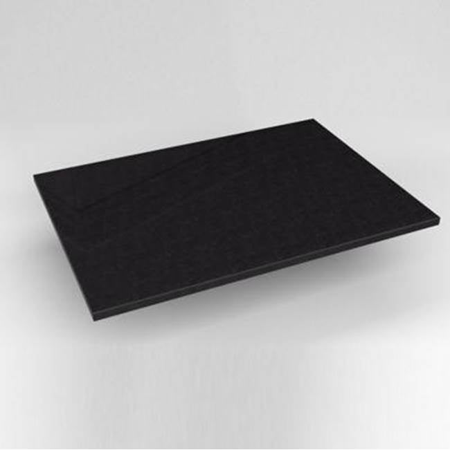 Robern - Engineered Stone Vanity Top, 31'' x 22'' x 3/4'', Dry Top, Lava Black
