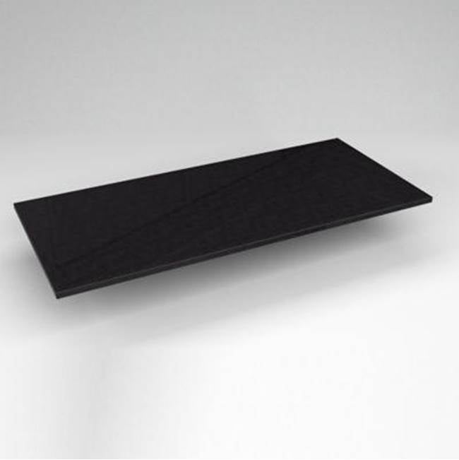 Robern - Engineered Stone Vanity Top, 49'' x 22'' x 3/4'', Dry Top, Lava Black