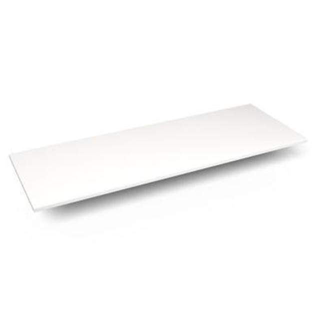 Robern - Engineered Stone Vanity Top, 61'' x 22'' x 3/4'', Dry Top, White Zeus Extreme