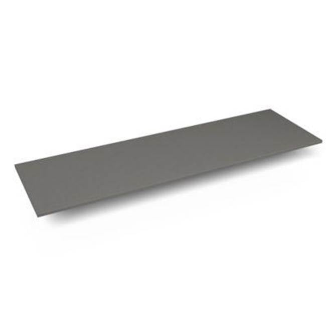 Robern - Engineered Stone Vanity Top, 73'' x 22'' x 3/4'', Dry Top, Stone Gray