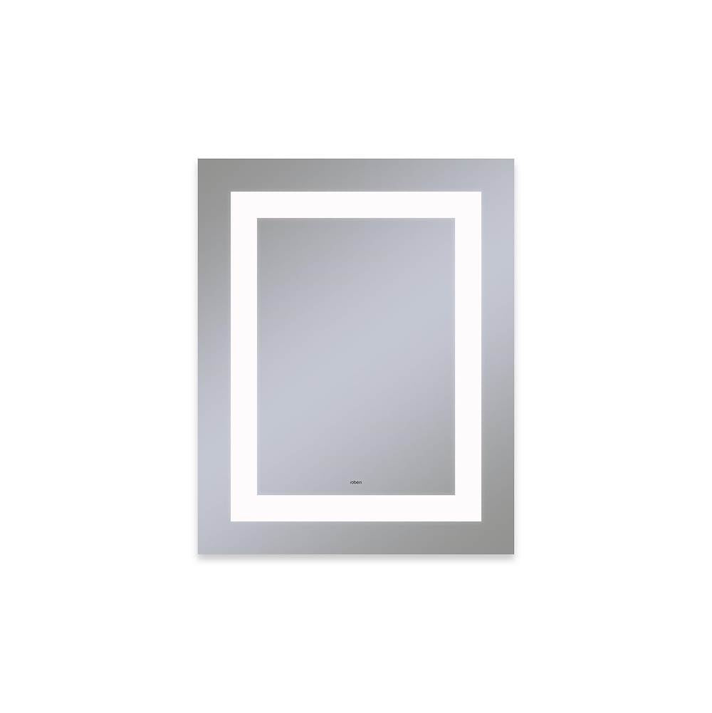Robern - Vitality Lighted Mirror, 24'' x 30'' x 1-3/4'', Rectangle, Inset Light Pattern, 4000K Temperature (Cool Light), Dimmable, Defogger