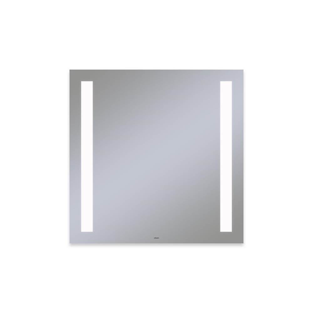 Robern - Vitality Lighted Mirror, 30'' x 30'' x 1-3/4'', Rectangle, Column Light Pattern, 4000K Temperature (Cool Light), Dimmable, Defogger
