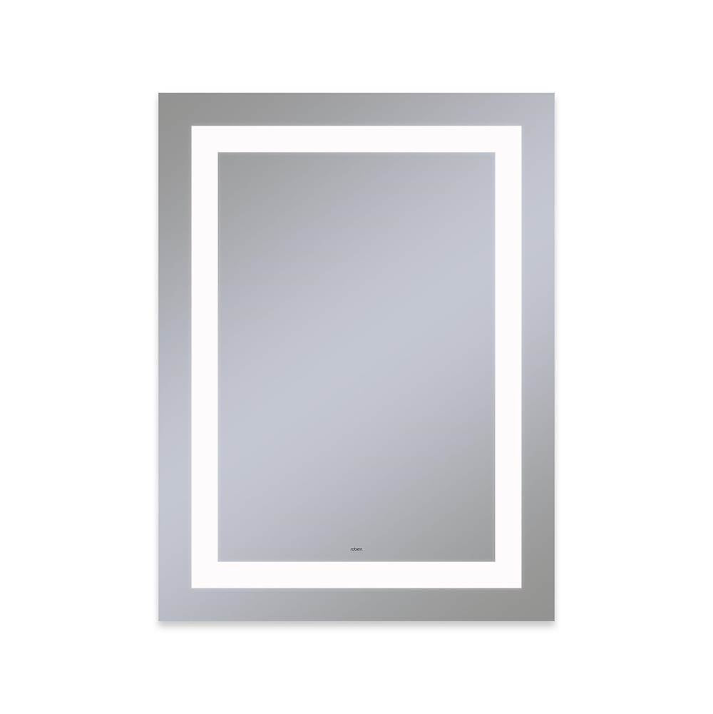 Robern - Vitality Lighted Mirror, 30'' x 40'' x 1-3/4'', Rectangle, Inset Light Pattern, 4000K Temperature (Cool Light), Dimmable, Defogger