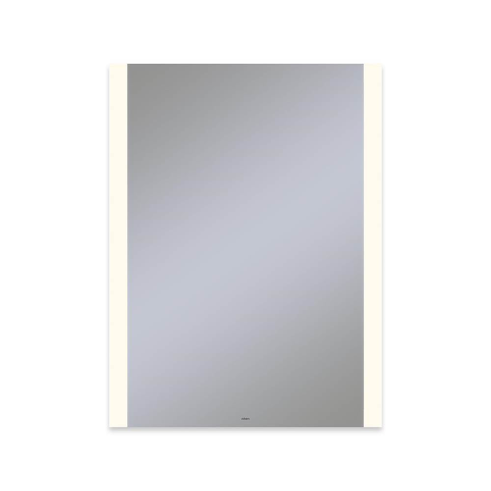 Robern - Vitality Lighted Mirror, 30'' x 40'' x 1-3/4'', Rectangle, Edge Lit Light Pattern, 2700K Temperature (Warm Light), Dimmable, Defogger