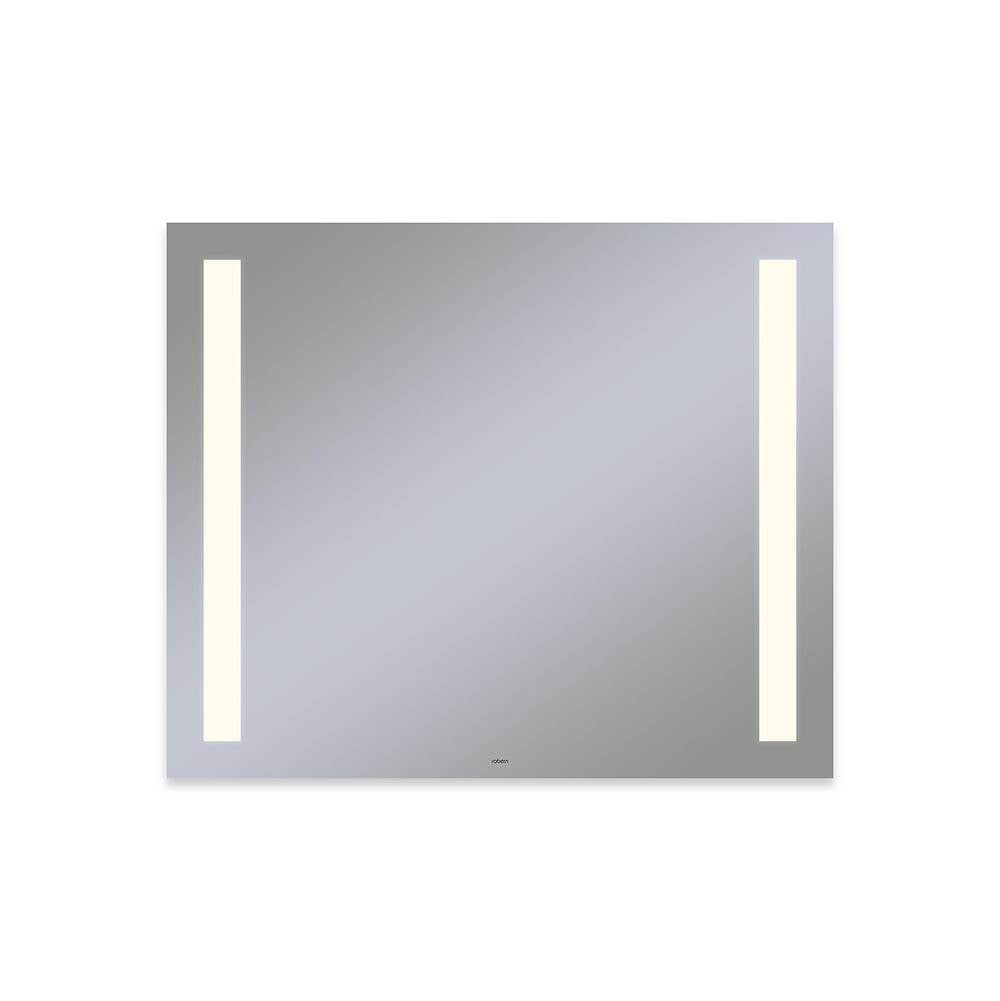 Robern - Vitality Lighted Mirror, 36'' x 30'' x 1-3/4'', Rectangle, Column Light Pattern, 2700K Temperature (Warm Light), Dimmable, Defogger