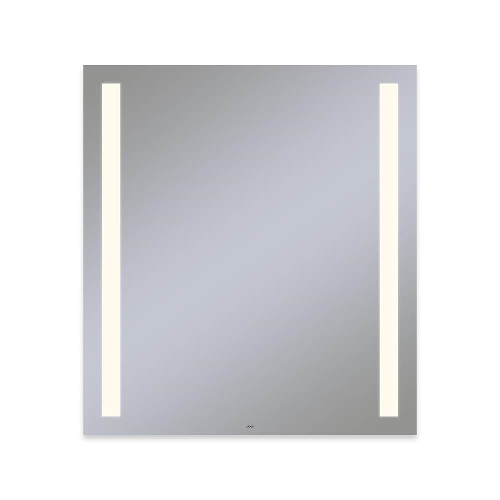 Robern - Vitality Lighted Mirror, 36'' x 40'' x 1-3/4'', Rectangle, Column Light Pattern, 2700K Temperature (Warm Light), Dimmable, Defogger