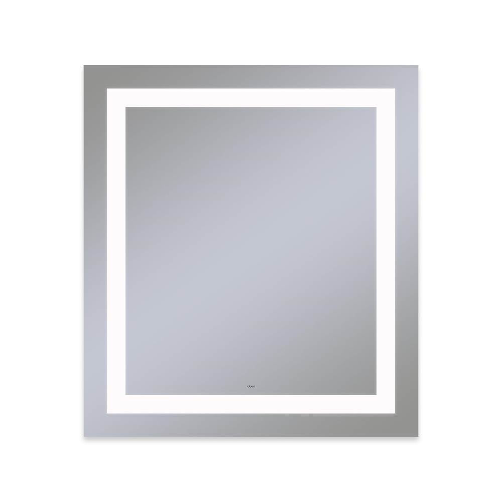Robern - Vitality Lighted Mirror, 36'' x 40'' x 1-3/4'', Rectangle, Inset Light Pattern, 4000K Temperature (Cool Light), Dimmable, Defogger