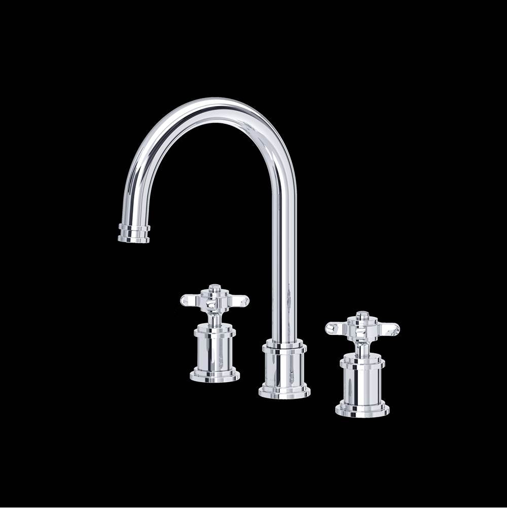 Rohl - ArmstrongE Widespread Lavatory Faucet With C-Spout - Polished Chrome