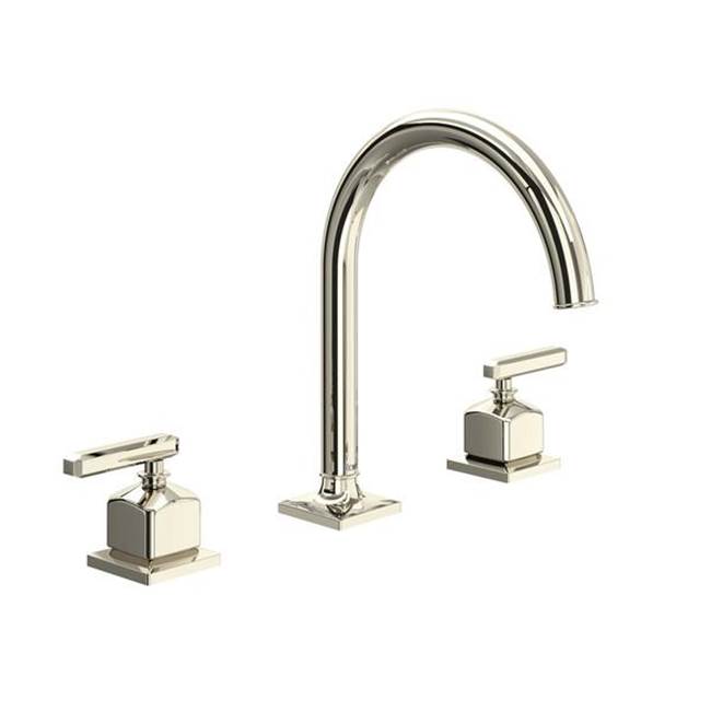 Rohl - ApothecaryE Widespread Lavatory Faucet With C-Spout - Polished Nickel