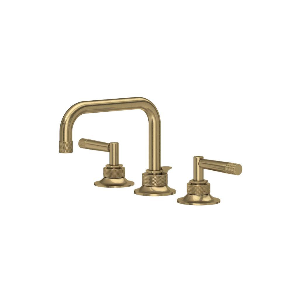 Rohl - Graceline Widespread Lavatory Faucet With U-Spout - Antique Gold