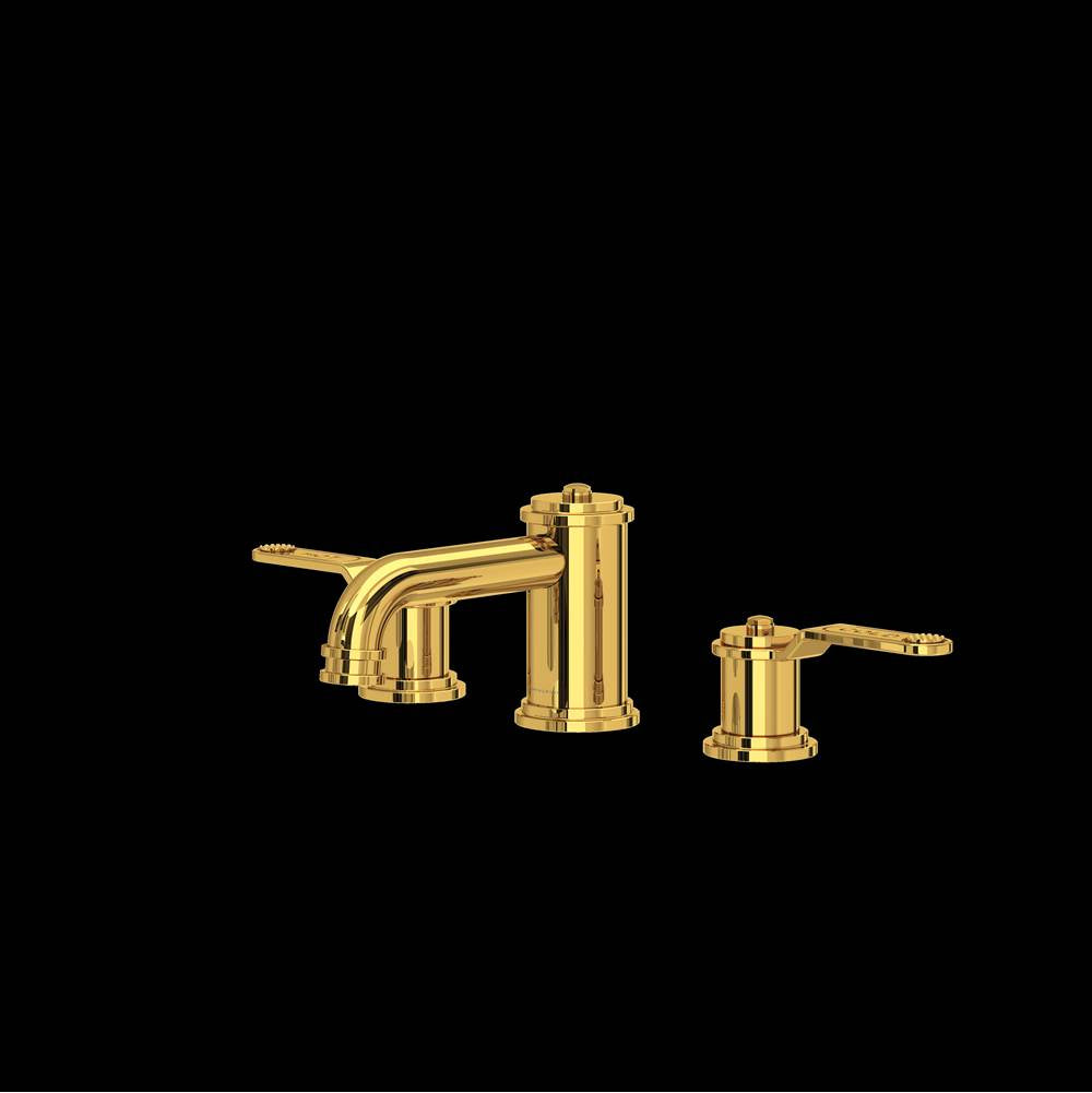 Rohl - ArmstrongE Widespread Lavatory Faucet With Low Spout - Unlacquered Brass