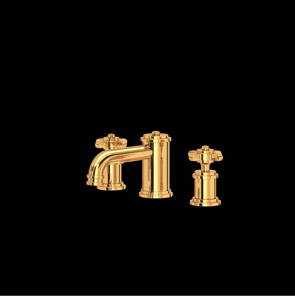Rohl - ArmstrongE Widespread Lavatory Faucet With Low Spout - English Gold