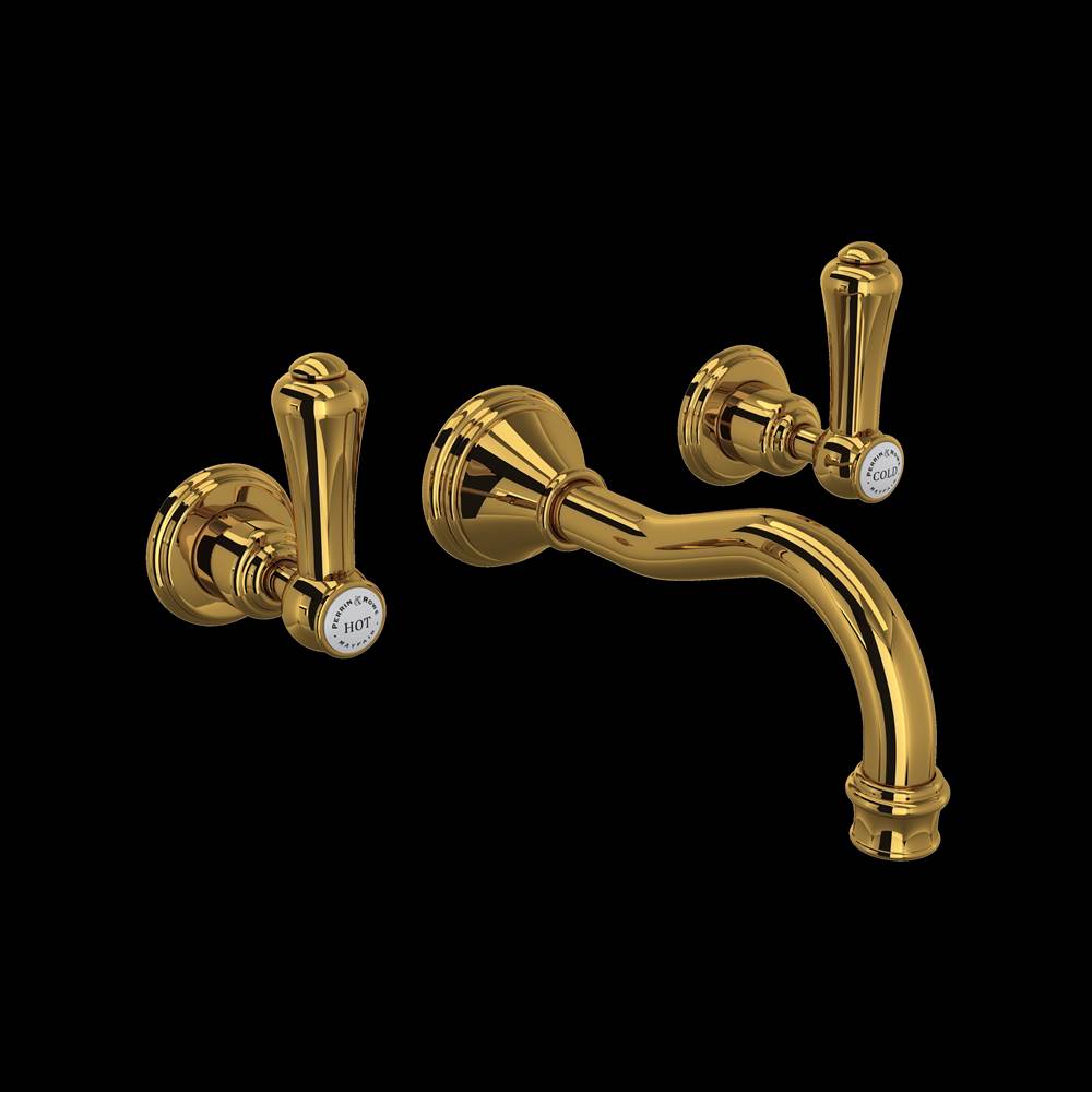 Rohl - Georgian EraE Wall Mount Lavatory Faucet Trim - Unlacquered Brass