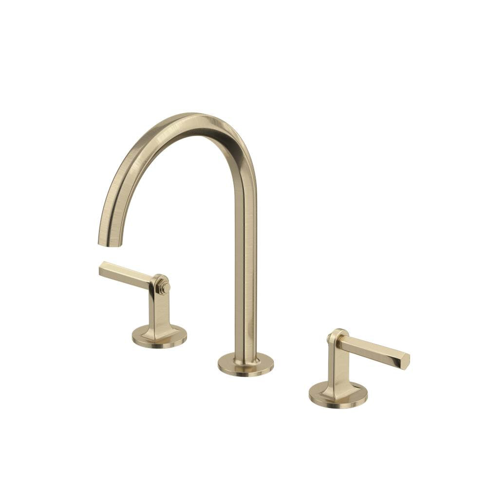 Rohl - ModelleE Widespread Lavatory Faucet With C-Spout - Antique Gold