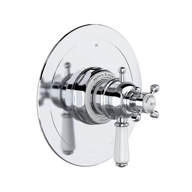 Rohl - EdwardianE 1/2'' Therm & Pressure Balance Trim With 3 Functions - Polished Chrome