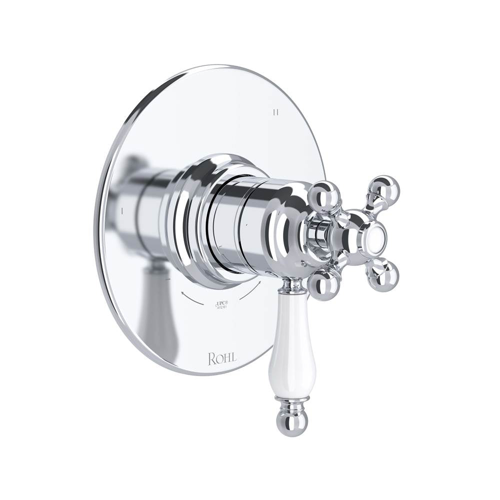 Rohl - ArcanaE 1/2'' Therm & Pressure Balance Trim With 3 Functions - Polished Chrome